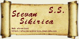 Stevan Sikirica vizit kartica